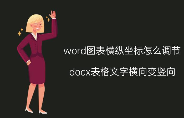 word图表横纵坐标怎么调节 docx表格文字横向变竖向？